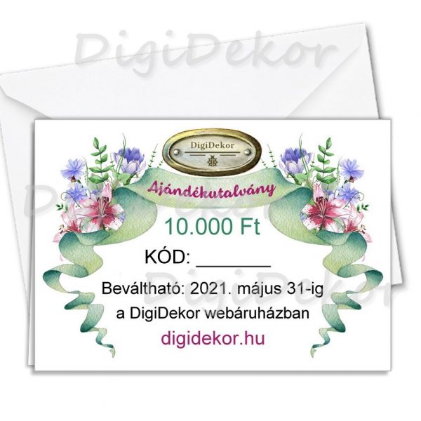 10.000 Ft-os ajándékutalvány DigiDekor